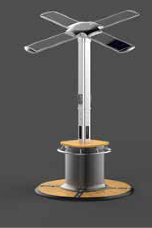 서울시와 함께 개발 제작하고 있는 슈퍼커패시터가 적용된 이동형 태양광 충전기 모습 [그림=경일그린텍]