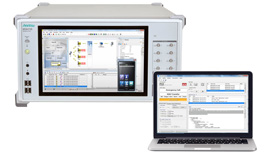 안리쓰의 eCall Tester MX703330E, Signaling Tester MD8475A/B [사진=안리쓰]