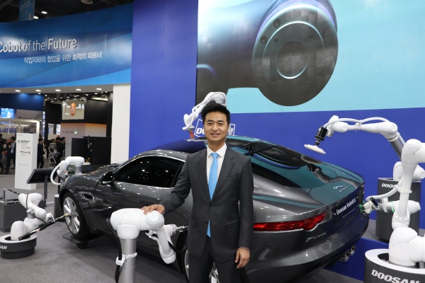 두산로보틱스의 김민교 차장 [사진=인더스트리뉴스]