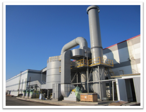 VOC의 제거기술은 완전 연소시켜 이산화탄소와 물로 배출하는 것이 기본 방식이다. 사진은 LG전자의 VOC방지설비 [사진=한국환경산업기술원]