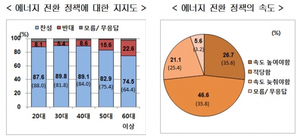 국민들은 에너지 전환 속도는 현재 속도가 적당하다고 판단했다.[자료=현대경제연구원]