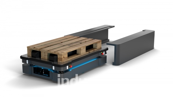 MiR은 최대 500kg까지 물류를 적재할 수 있으며 웹 인터페이스를 통해 경로, 우선순위, 미완료 작업 등을 빠르고 쉽게 제어할 수 있다. [사진=인아텍]