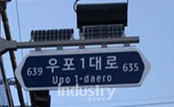 창녕군이 새로 설치한 태양광 LED 안내표지판 모습 [사진=창녕군]