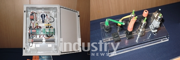 이날 바이드뮬러는 이더넷 케이블과 커넥터, 인더스트리얼 라이트, HDC 퀵 터미널 등 다양한 제품들을 선보였다. [사진=인더스트리뉴스]