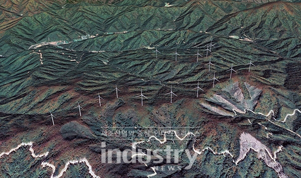 유니슨이 경북 봉화에 추진하는 오미산풍력발전 사업 조감도 [사진=유니슨]