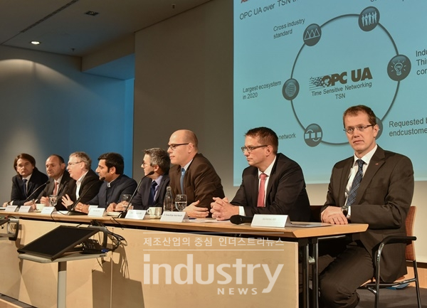 Shapers는 OPC UA와 TSN을 기반으로 한 통일된 통신 표준을 위한 계획을 2016년 SPS IPC Drives 전시회에서 처음으로 발표했다. [사진=B&R]