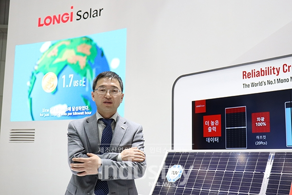 론지솔라(LONGi Solar Technology)의 슈휘탕(Xuhui Tang) 부사장 [사진=인더스트리뉴스]