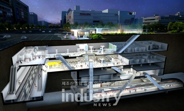 동탄-인덕원 복선전철 건설공사 제9공구 영통역 조감도 [자료=한화건설]