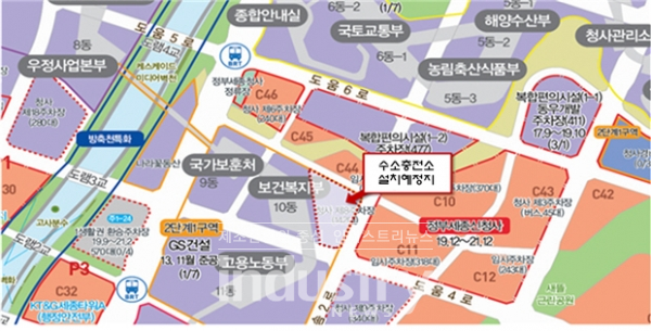 수소충전소 설치 예정지 위치도 [사진=환경부]