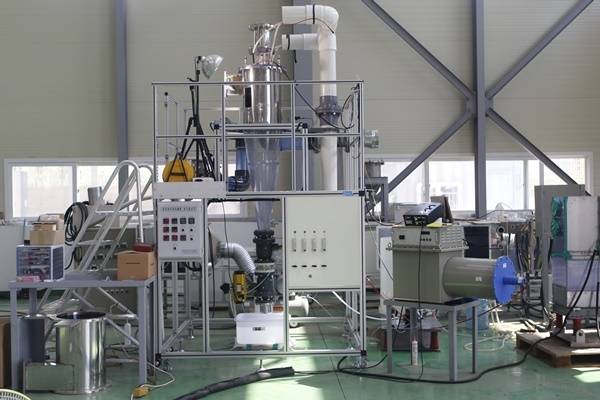 정전분무를 이용한 습식 전기집진기 장치 사진. [사진=한국에너지기술연구원]