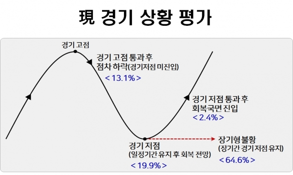 현재 기업들이 보는 경기 상황 평가 [표=한국경영자총협회]