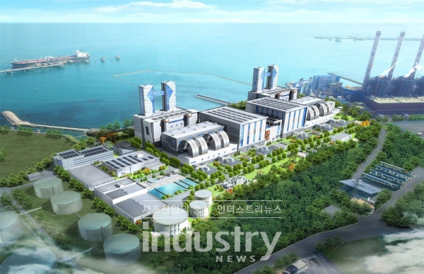 울산기력 1~3호기 철거 부지에 신규 추진 중인 친환경 가스복합 발전소 건설 조감도 [사진=한국동서발전]