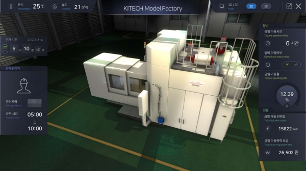 한국생산기술연구원에서 개발한 모덱팩토리 가상공장 프로그램의 한 모습 [사진=조용주 수석연구원]