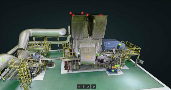 디지털 트윈 기반 발전소 운영 현황 모니터링 실제 화면 [사진=버넥트]