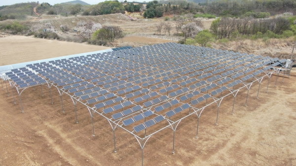 한국동서발전이 경기도 파주시에 준공한 영농형 태양광 발전설비의 모습 [사진=한국동서발전]