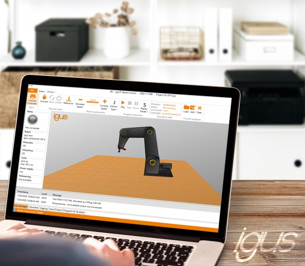이구스가 간편한 로봇 프로그래밍을 지원하기 위해 로봇 제어 소프트웨어를 개발했다. [사진=이구스]