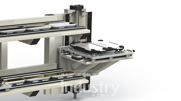 액추에이터로 수직운동, 상부와 하부 트랙을 연결해주는 짧은 트랙 [사진=헵코]