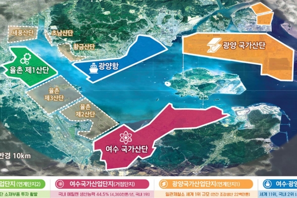 광양만권 산단대개조 현황도 [자료=전남도]