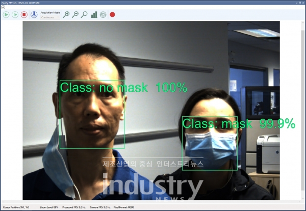 플리어의 딥 러링 기반의 솔루션은 안면 마스크 지침을 위반한 사람을 정확하고 빠르게 색출함으로써 기업들의 부담을 덜어 주고 있다. [사진=플리어]