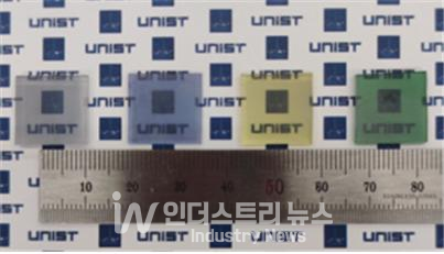 개발된 유연 컬러 투명태양전지 [사진=UNIST]