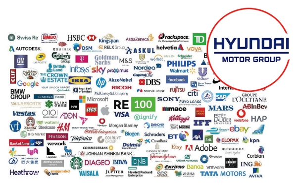 현대차그룹 내 주요 관계사들 사업장 내 재생에너지 전력 사용을 적극 확대하고, 4개사와의 협력을 통해 RE100을 이행해 나갈 예정이다. [사진=인더스트리뉴스]