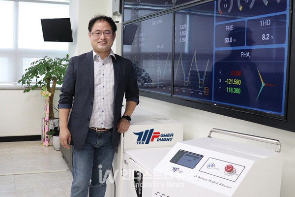 엠텍정보기술 김명준 대표는 “아직까지 표준화가 없는 이차전지 진단 시장에 표준화를 만들 수 있도록 최선의 노력을 다할 계획”이라고 밝혔다. [사진=인더스트리뉴스]