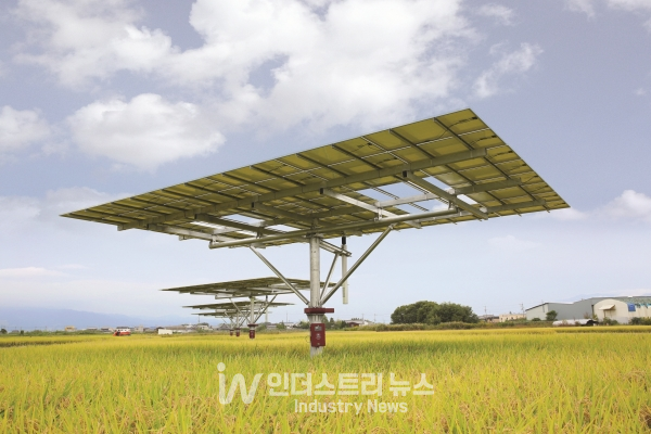 일본 영농형 태양광에 적용한 파루의 태양광 트랙커 [사진=파루]