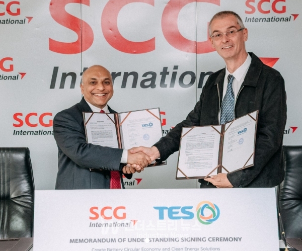 SK에코플랜트 자회사 싱가포르 테스(TES-AMM)가 태국 대표 대기업 SCG(Siam Cement Group)와 손잡고 친환경에너지 사업 협력에 나선다. [사진=SK에코플랜트]