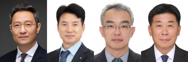 (왼쪽부터) 김종호 한화자산운용 대표이사 내정자, 류양식 한화모멘텀 대표이사 내정자, 문경원 한화임팩트/사업부문 대표이사 내정자, 이재규 한화에너지 대표이사 내정자. [사진=한화그룹]