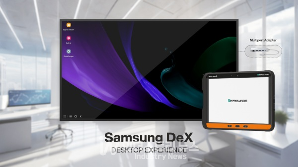 Tab-Ex 04 Pro는 삼성 DeX 모드를 지원한다. [사진=페펄앤드푹스코리아]<br>