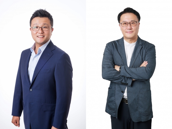 (왼쪽부터) 고준 AK홀딩스 대표이사 부사장, 이강용 AK플라자 대표이사 상무./사진=애경그룹