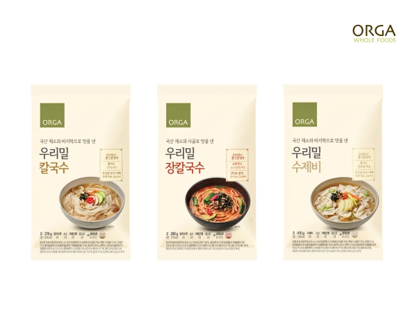 우리밀로 만든 전문점 스타일의 동절기 면 3종./사진=풀무원