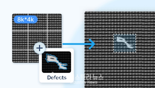 가상 결함 생성 기능으로 데이터 부족 문제를 해결한다(GAN 모델 Patch 모드). [자료=뉴로클]<br>