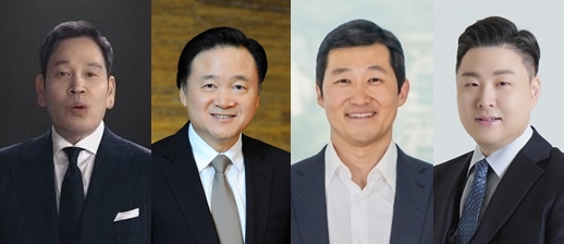 미국 도널드 트럼프 2기 행정부 출범이 나흘 앞으로 다가온 가운데, 트럼프 대통령 취임식에 초청을 받은 국내 식품‧유통가 총수들의 윤곽이 속속 드러나고 있다. (왼쪽부터) 정용진 신세계그룹 회장, 허영인 SPC그룹 회장, 김범석 쿠팡 Inc. 이사회 의장, 최준호 패션그룹형지 총괄 부회장./사진=각 사