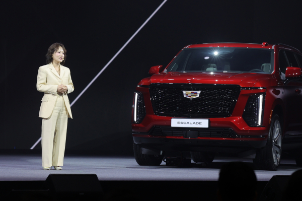 GM 한국사업장 최고마케팅책임자(CMO) 겸 커뮤니케이션 총괄 윤명옥 전무가 발언하고 있다./사진=제너럴 모터스