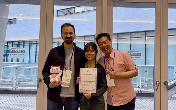 사진 왼쪽부터 카네기 멜런대 크리스 도너휴 교수, 전기및전자공학부 김예원 박사과정, 이성주 교수 [사진=KAIST]