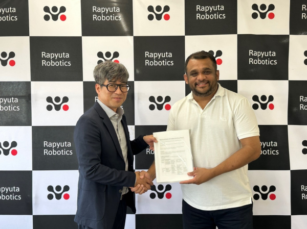 사진 왼쪽부터 박정훈 로지스올컨설팅 CEO, 라퓨타로보틱스 Gajan Mohanarajah CEO.jpg