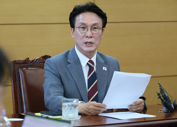 김민석 국무총리 후보자가 지난 10일 서울 종로구 통의동 청문회 준비단 사무실에서 기자간담회를 하고 있다./사진=연합뉴스