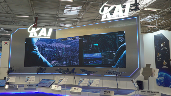 파리에어쇼 KAI 부스 전경./사진=한국항공우주산업