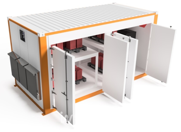 비에이에너지의 BSC(Battery Safety Container) 20FT 모델 이미지 [사진=비에이에너지]