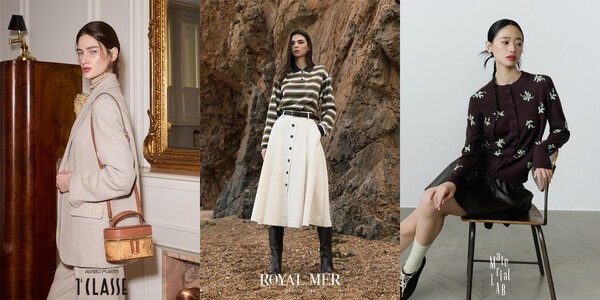 현대홈쇼핑이 선보이는 단독 브랜드 (왼쪽부터) 프리마클라쎄, 로얄메르, 머테리얼랩./사진=현대홈쇼핑