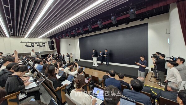 11일 서울 광화문 KT 웨스트 사옥에서 열린 KT 기자간담회 현장 모습./사진=서영길 기자