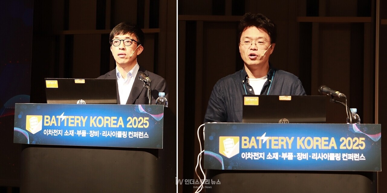 (사진 왼쪽부터) 산업연구원 황경인 대외협력실장, 한국과학기술연구원(KIST) 정훈기 에너지저장연구센터장 [사진=인더스트리뉴스]