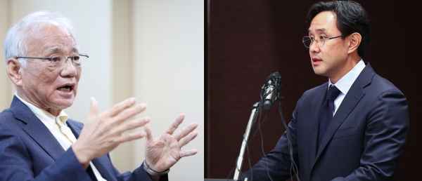 장형진 영풍 고문(왼쪽)과 최윤범 고려아연 회장./사진=연합뉴스