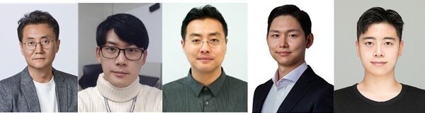 (왼쪽부터) 고려대 화공생명공학과 조진한 교수, DGIST 에너지환경연구부 박용민 박사(공동 교신저자), 조지아텍 기계공학과 이승우 교수(공동 교신저자), 고려대 KU-KIST 융합대학원 백서인 교수(공동교신저자), 조지아텍 기계공학과 남동현 박사(제1저자)./사진=고려대학교