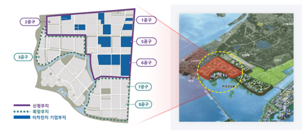 새만금 이차전지 특화단지 부지 [사진=전라북도]<br>