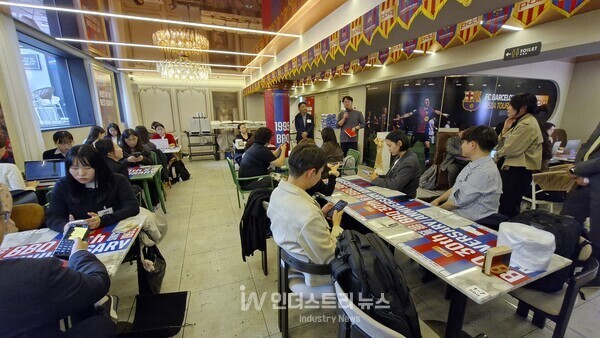 22일 서울 종로구 BBQ치킨 청계광장점에서 열린 뿜치킹 미디어 시식회 현장 모습./사진=서영길 기자