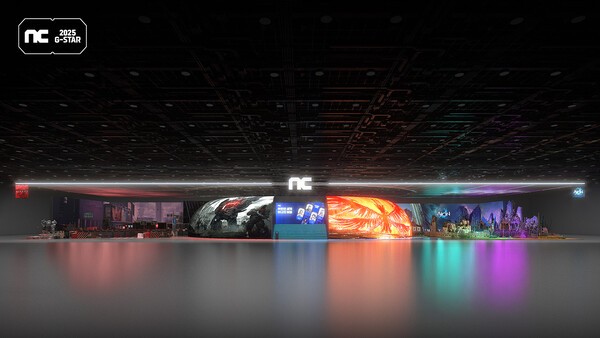 지스타2025 현장에 꾸려지는 엔씨소프트 부스 조감도./이미지=엔씨소프트