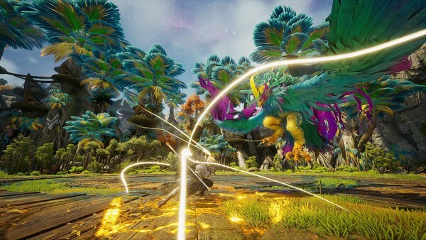 체험빌드에서 만나볼 수 있는 가장 강력한 몬스터 신성한 아울도르. 다양한 패턴으로 공격하기 때문에 처음 접하는 이용자들이라면 적잖이 당황할 수 있다./이미지=엔씨소프트