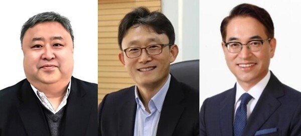 (왼쪽부터) 이현석 KT 커스터머부문장, 박윤영 전 KT기업부문장, 홍원표 전 SDS 사장./사진=KT